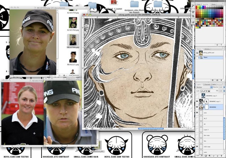 Viking Queen Plays Golf: Adobe Photoshop 1