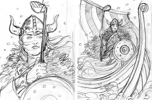 Viking Queen Plays Golf: Sketches