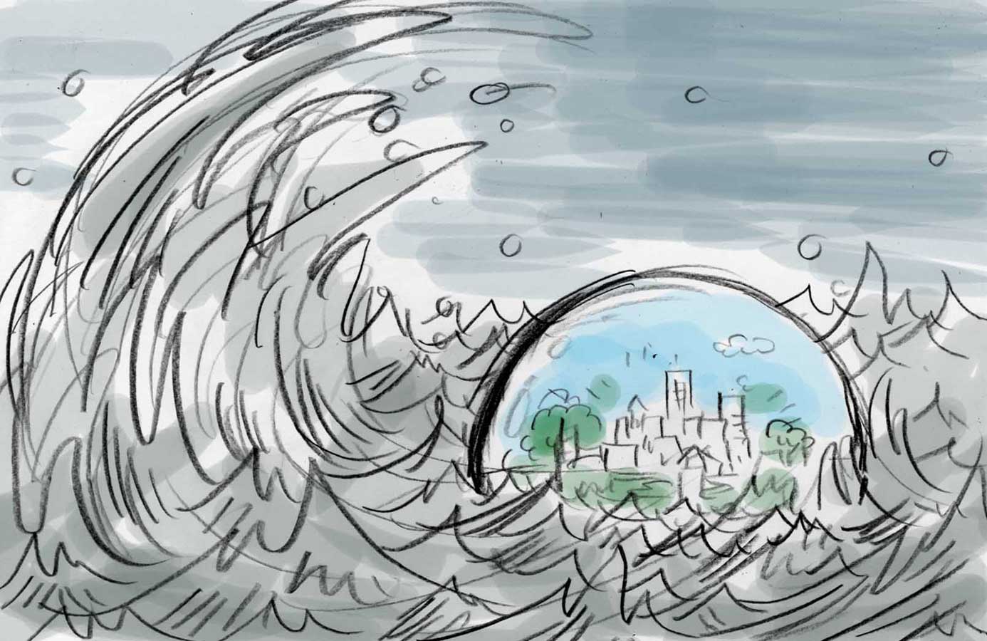 Gavriella Pantelides - A quick small sketch of how earth is suffering. Global  warming is getting worse and worse... are we doing anything about it? • • •  • • #globalwarming #earth #