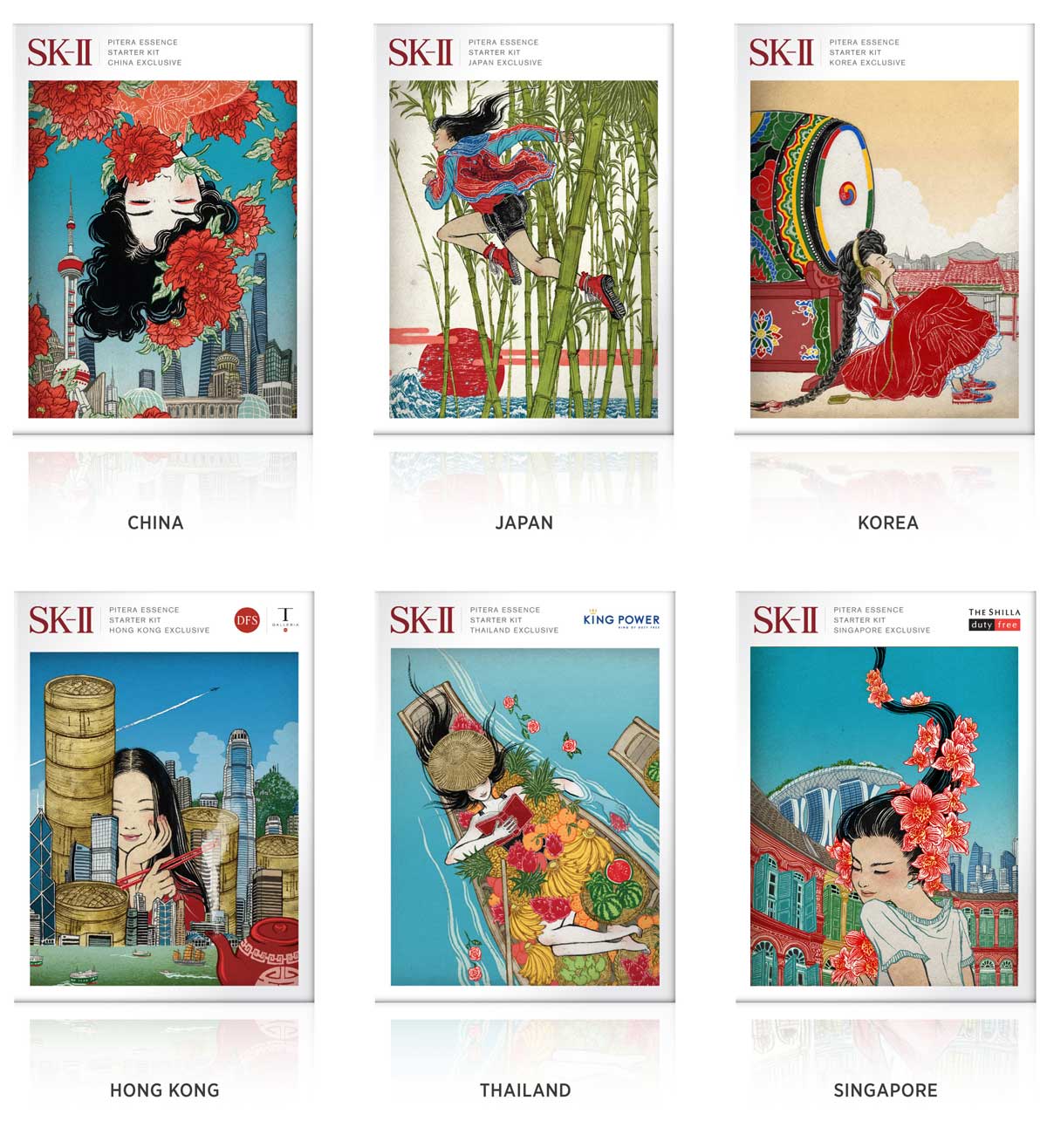 SK-II Art of Travel special packaging project - Yuko Shimizu